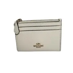 美品コーチ パスケース 小銭入れ カードケース ピンクベージュ