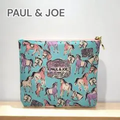 1900□PAUL & JOE ポーチ 薄型 小物入れ ホース柄bc11ytのサムネイル