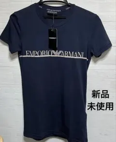 新品未使用EMPORIO ARMANI Tシャツ ネイビー ロゴのサムネイル