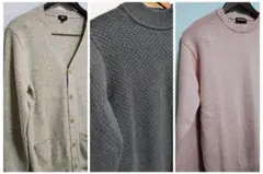 ユニクロメンズ　ニット・セーター3点セット◇L