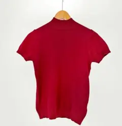 赤 半袖ニットセーター Mサイズ