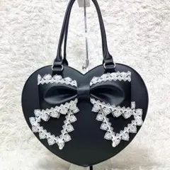 タグ付き未使用 コケティッシュティアラ ハートバッグ ブラック