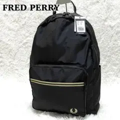 新品 FRED PERRY ナイロン 刺繍ロゴ リュック バッグパック ブラック 