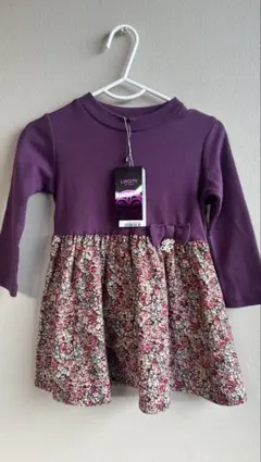 【新品】リバティ パープル 花柄 ワンピース