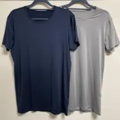 ユニクロ エアリズム ネイビー グレー 2枚セットM