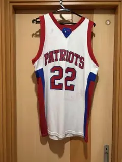 80s RUSSELL PATRIOTS バスケットゲームシャツUSA製のサムネイル