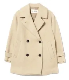 Ray BEAMS シャギーWハーフコート　ベージュ　サイズ0