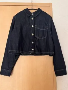 【美品】ZARA クロップドデニムシャツ　Lサイズ