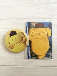 ポムポムプリン トレカ 缶バッジ ピューロランド ライブキャラクター プリン