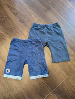 90サイズ ネイビー ハーフパンツ 2枚セットのサムネイル