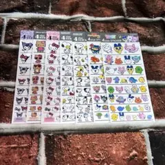 4サイズステッカー 7枚セット サンリオ スヌーピー たまごっち キティ クロミ