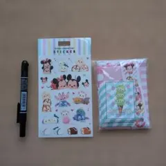 Disney ツムツム ステッカーとミニレター