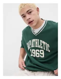 GAP グリーン Vネック トレーナー 1969