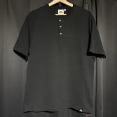 【美品】Dickies ヘンリーネック 半袖Tシャツ ブラック Mサイズ