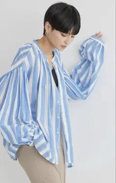 AMERICAN HOLIC アメリカンホリック　ストライプ柄 長袖シャツ　Lのサムネイル