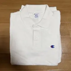 チャンピオン　ポロシャツ　mサイズ　ホワイト　白