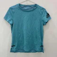 NV593 adidas 水色 ショートスリーブ Tシャツ M相当