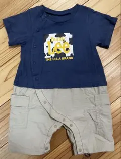 buddy Lee 半袖 ロンパース 80cm ネイビー/ベージュ