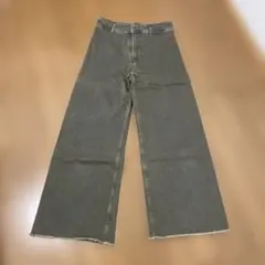 【ZARA】ワイドレッグデニム フリンジヘム