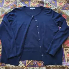 CLOSHI ネイビー ボタン付きカーディガン Lサイズ