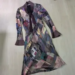 美品　ピーエスポールスミス ストレッチ 柄ロングワンピース