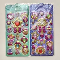 ゆめかわ♡シャカシャカシール　魔法ステッキ　２枚セット　スパンコール　星　宝石