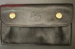 し*ま様 イルビゾンテ 折り財布 ブラック　IL BISONTE