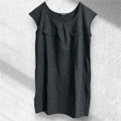 ロートレアモン　ノースリーブニット　チュニック　￼ フレンチスリーブ　ウール