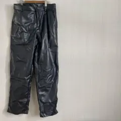 メンズ＊黒 合成皮革 レザーパンツ　ZARA ズボン