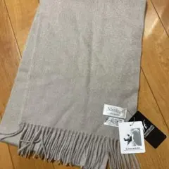 Merfirge 100%カシミヤ マフラー フリンジ付き　モカブラウン