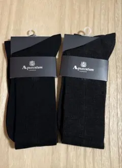 新品 アクアスキュータム ソックス 25-26 2足セット