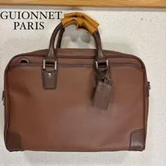 GUIONNET PARIS ギオネ　メンズ　ビジネスバッグ ブラウン 本革のサムネイル