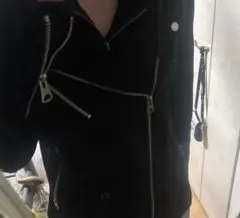 ウール　ライダース　y2k Dark wear black outfit