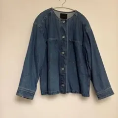 MUJI labo ジャパンファブリックデニム ノーカラー コート | Mercari