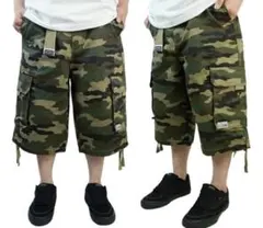 W40カモ迷彩プロクラブツイルベルトカーゴショーツproclubハーフパンツ