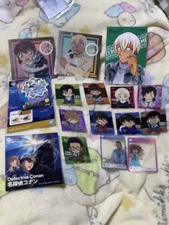 名探偵コナン　ブロマイド、ステッカー、シール、クリアカード等　まとめ売り