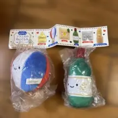 にっこりーノ　フランスのぬいぐるみ 2点セット 気球 ワイン クオリア　(Y)
