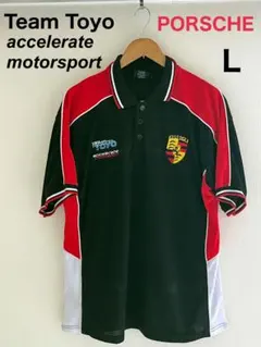 PORSCHE Team Toyo レーシングポロシャツ Lサイズのサムネイル
