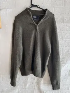 ラルフローレン カーディガン L ラムウール エルボーパッチ