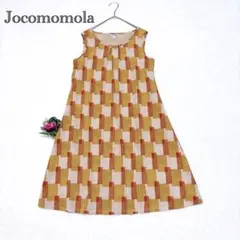 【ホコモモラ Jocomomola】ノースリーブワンピース 総柄 日本製 40