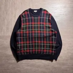 【90's】DOCKERS チェック柄　コットンニットセーター　XLサイズ相当