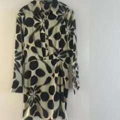 ZARA 抽象模様 ブラウスワンピース xs