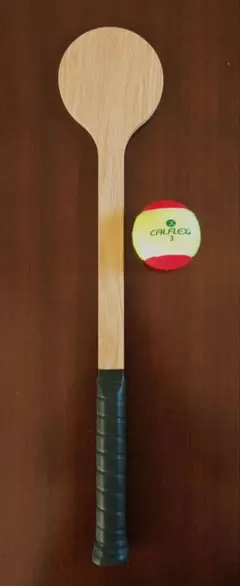 LIXADA 木製テニス練習用ラケット、やわらかボール付