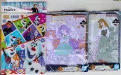 ディズニー ミニタオル2枚と下敷き（アナと雪の女王）セット