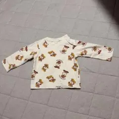 SIMPLE FREE ベビー 長袖Tシャツ くま柄 80