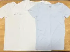 ユニクロ AIRism 半袖アンダーシャツ 3枚セット 140 白 水色