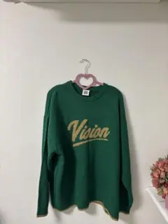 Vision 緑色オーバーサイズニットセーター