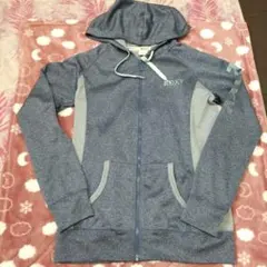 ROXY ロキシー フード付きジップアップパーカー ブルー M