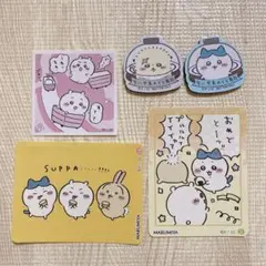 MARUMIYA ちいかわ シール 3枚+くら寿司コラボ マグネット2個