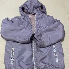 110 女の子　アウター　ボア　リバーシブル　中綿　アウター　紫